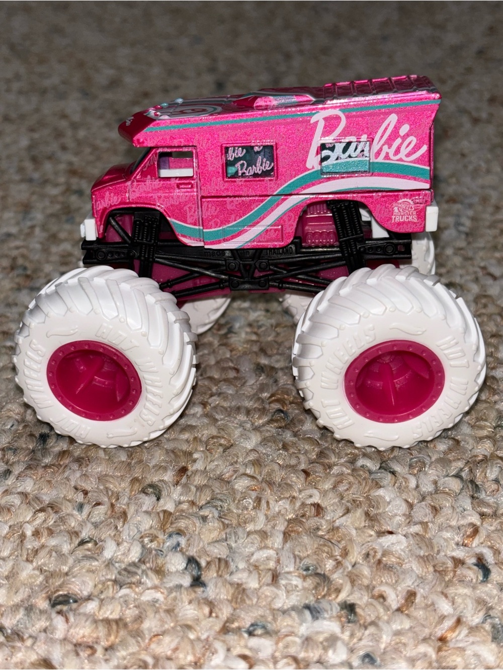 Barbie Hot Wheels Ultimate Camper Monster Truck Pink and White